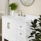 Flash Furniture Vega 42-in. Vanity w/Sink, Storage Cabinet w/Soft Close Doors, Open Shelf and 3 Drawers, White/Gold FS-VEGA42-WH-GLD-GG - alternate 8